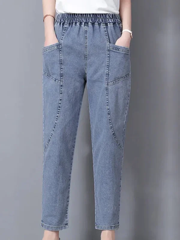 Vintage Ankle-length Harem Jeans Baggy Casual Mom's Denim Pants Women High Waist Fashion Vaqueros Oversized 4xl Cowboy Pantalone 2