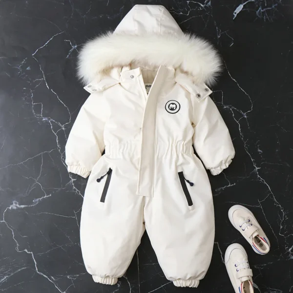 -30 Winter Baby Clothes Thicken Warm Romper plus fleece Jumpsuit Snowsuits Girl Boy Hooded Jackets Ski Suits Kids Coat Outerwear 5