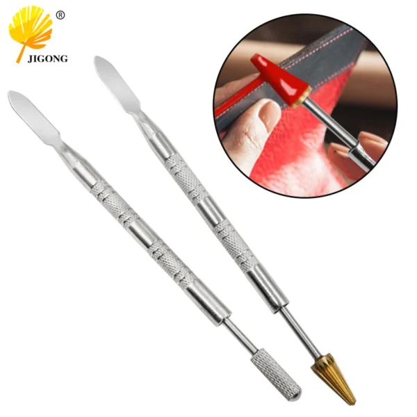 Leather Dual Head Edge Oil Gluing Dye Pen Applicator Speedy Paint Roller Tool for Leather Craft Tools Double 1