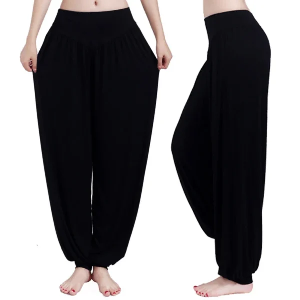 New Women casual harem pants high waist dance pants dance club wide leg loose long bloomers trousers  size 4