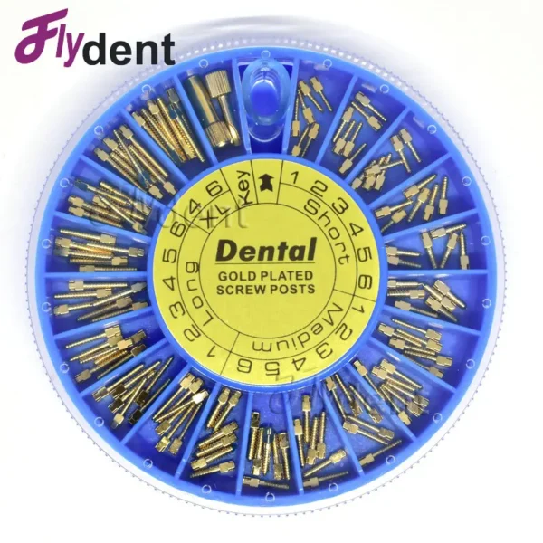 Dental Screw Post Gold Plated Screw Post 120pcs Dental Materials For Dentist Tool Dentistry 1