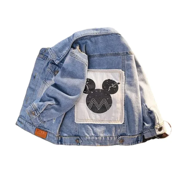 Mickey Denim Jacket For Boys Fashion Coats Children Clothing Autumn Baby Girls Clothes Outerwear Cartoon Jean Jackets Coat 2