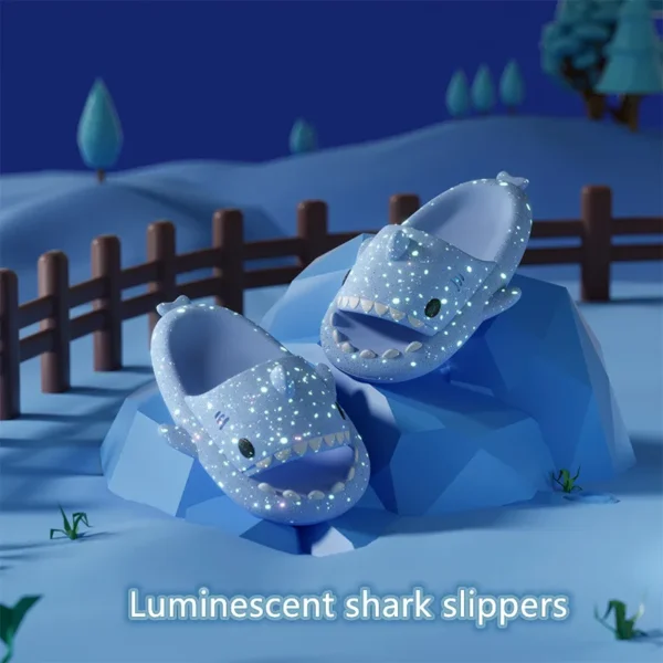 Luminous Slippers Shark Slippers Fashion Women's Cute Flip Flops Men's Summer Outdoor Beach Shoes Couple Indoor Cartoon Sandals 3