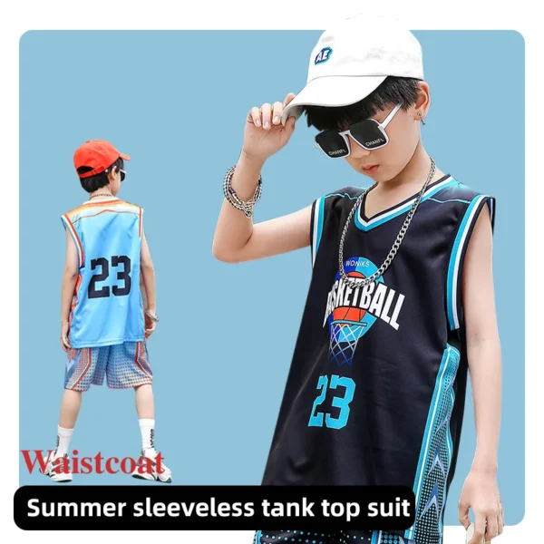 Child Quick-drying Basketball Jersey Suit Boy and Girls Shirt Sportswear Tracksuit Kids Team Training Uniform Children Clothings 5