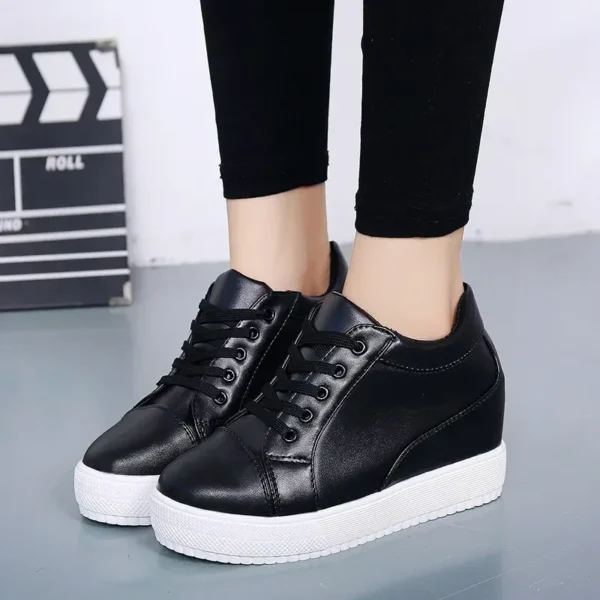 New White Hidden Wedge Heels Sneakers Casual Shoes Woman High Platform Shoes Women's High Heels Wedges Shoes for Womenbn 2