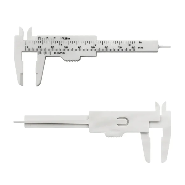 New Mini Plastic Vernier Caliper, 0-80mm Measuring Jewelry Measuring Tool, Students Caliper, Small Gifts 2