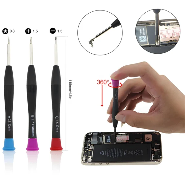 Professional 25 In 1 Repair Tool Kits For iPhone Mobile Phone Screwdriver Tools For Samsung Xiaomi iPad PC Disassemble Hand Kit 3