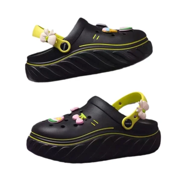 Women's Summer EVA Slippers Couple Indoor Bedroom Waterproof Slides Adult Outdoor Non-slip Sandals Men Thick Wrapped Flip Flops 6