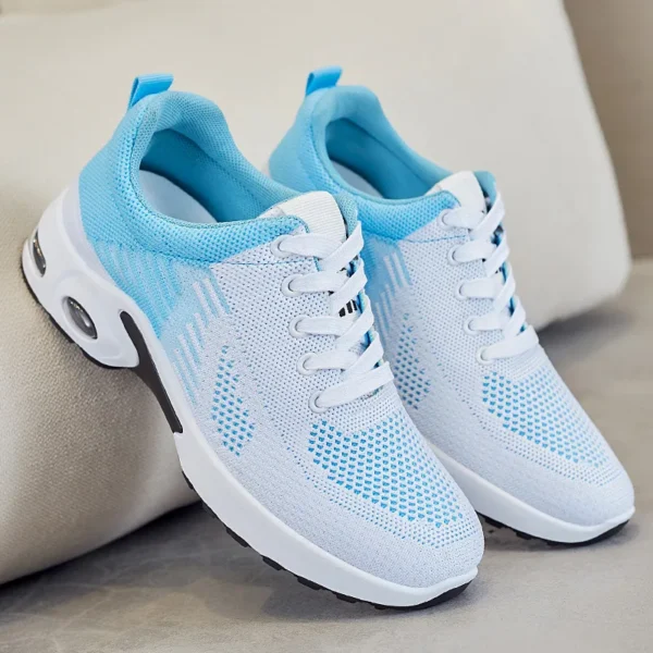 New Running Shoes Ladies Breathable Sneakers Summer Light Mesh Air Cushion Women's Sports Shoes Outdoor Lace Up Training Shoes 5