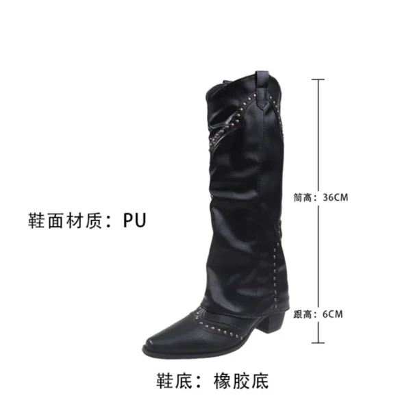 Winter Shoes Woman Thigh High Boots Fashion Back Zippers Long Knight Booties Ladies Thick Sole Girl Shoes 3