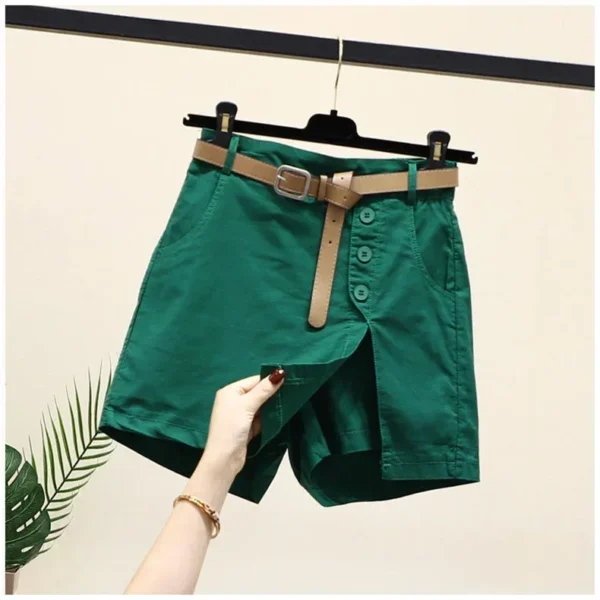 Pure cotton casual shorts for women in summer wear Korean version versatile A-line pants summer pants women's shorts 6