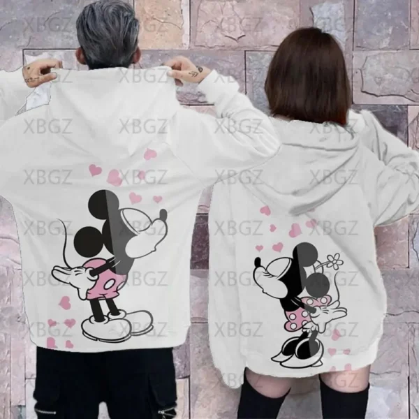 Couple Outfit Sweatshirt Woman Children's Hoodie Men's Minnie Mouse Hoodies Print Top Disney Women Clothing Fashion Sweatshirts 6