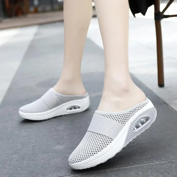 Summer Beach Wedges Slides Mesh Comfirtable Breathable Slippers Women Plus Size Platform Leisure Shoes Sapatilha Feminina 2