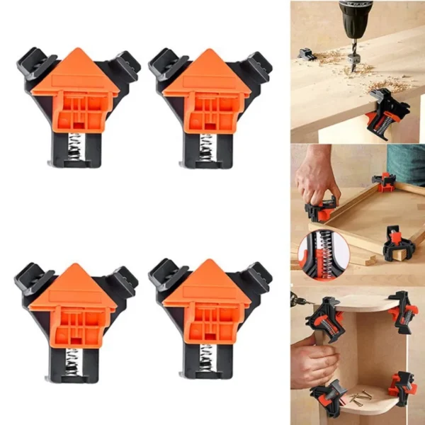 90 Degree Right Angle Clamp Fixing Clips Picture Frame Corner Clamp Woodworking Hand Tool Pipe Clamp Positioning Fixture 1