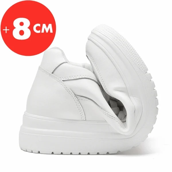 Lift Sneakers Man Elevator Shoes Height Increase Insole 8cm White Black Taller Shoes Men Leisure Fashion Sports Plus Size 36-44 3