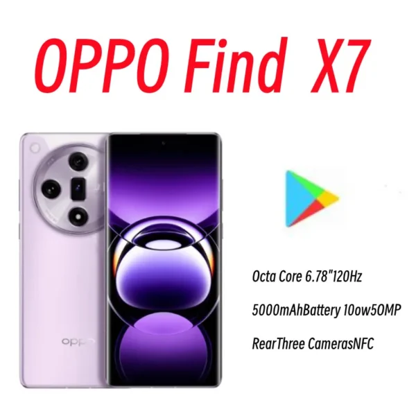 New OPPO Find X7 5G SmartPhone Dimensity 9300 Octa Core 6.78" 120Hz 5000mAh Battery 100W 50MP Rear Three Cameras NFC 1