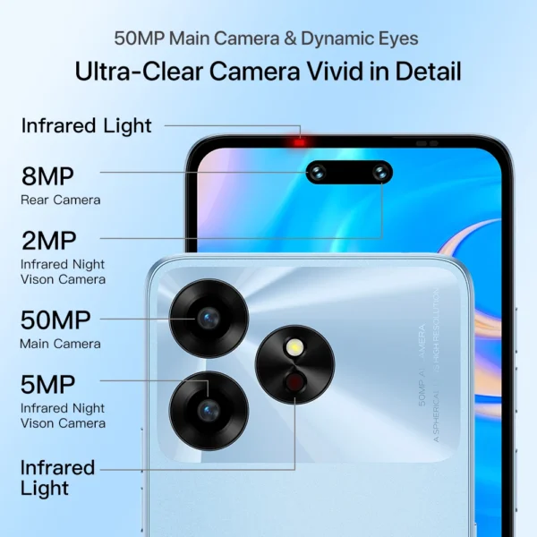 UMIDIGI G6 5G Smartphone Android 13 6GB+128GB 6.6"HD+ Display 5000mAh Battery Dimensity 6100+ 6nm 50MP Camera Cell phone 4