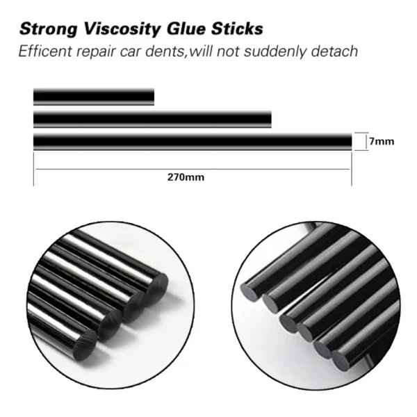 Car Hot Melt Glue Sticks Body Dent Repair Strong Adhesion Puller Tools Black Hot Melt Glue Stick Paintless Removal Repair Strips 4