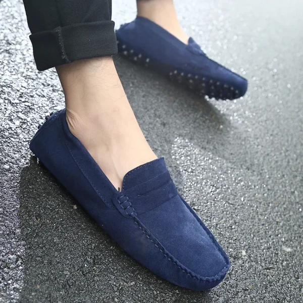 Men Casual Shoes Fashion Men Shoes Handmade Suede Genuine Leather Mens Loafers Moccasins Slip On Men's Flats Male Driving Shoes 2