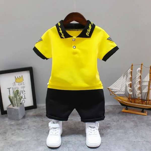 Baby Little Boy's Clothing Set Summer White Black Children Kid's Sport Suit Toddler Boys Formal Clothes Sets 1 2 3 4 5 Years 1