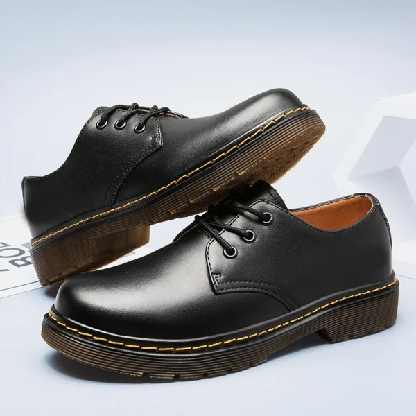 British Style Luxury Outdoor Shoes Brand Thick Bottom Oxford Shoes Lace Up Safety Shoes Beef Tendon Outsole Work Shoes Casual 2