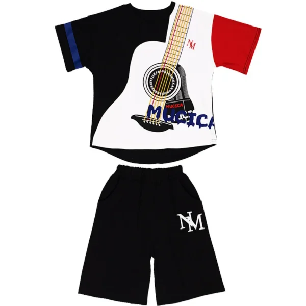 Children Boys Summer Clothes Outfits Cartoon Cotton T-shirt+Shorts Suit Tracksuit for Kids Clothing Two-Piece Set 6 8 10 12 Year 5