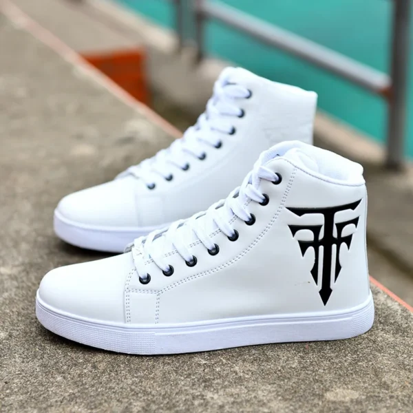 White Sneakers Man Vulcanized Sneakers Male Comfortable High Top Shoes Men Autumn Spring 2023 Fashion Mens Shoes Vulcanize Shoes 4