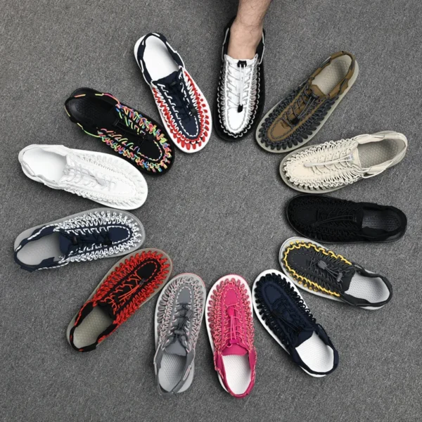 Men Shoes Designer Hand-woven Men Sandals Summer Breathable Loafer Men Casual Shoes Comfortable Fashion Beach Sandals Women Shoe 6