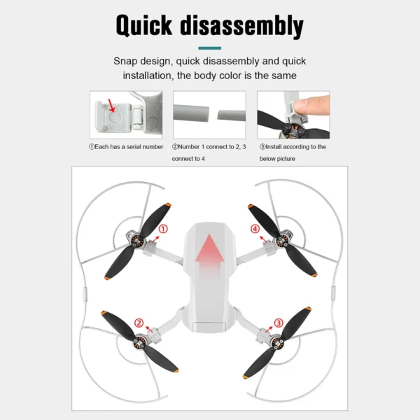 Mini Drone Accessories for DJI Mini SE/Mini 2/Mavic Mini Wing Fan Cover Protective Blade Bumper Propeller Protector Guard Bracke 4