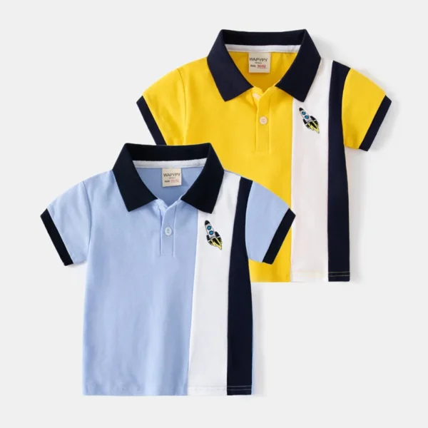 1 2 3 4 5 6 7 Years Polo Shirt Kids Clothes Tops 23 Styles Turn-down Collar Tees Summer Short Sleeve Polos Baby Boy T-Shirts 1