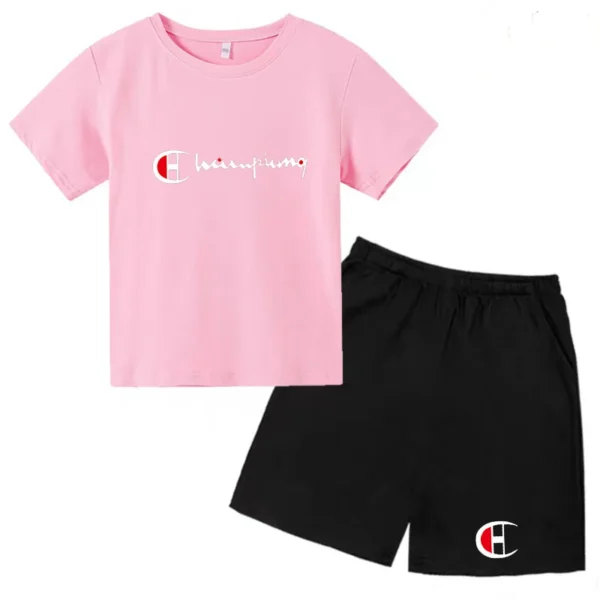 Kids Brand Leisure Summer 2pcs Breathable T-shirts+Pants Suits 3-13 Years Boys Girls Casual Outfits Sets Children Gift Clothes 2