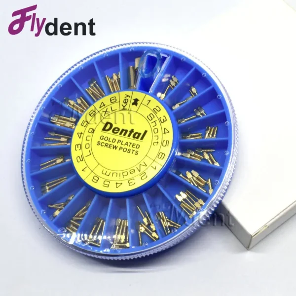 Dental Screw Post Gold Plated Screw Post 120pcs Dental Materials For Dentist Tool Dentistry 2