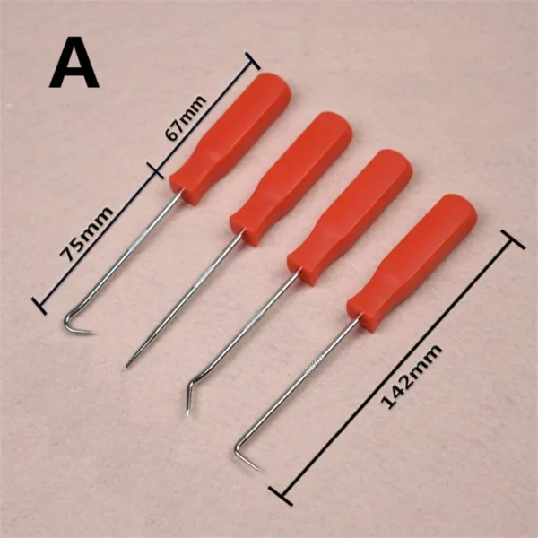 4Pcs/set Car Auto Vehicle Oil Seal Screwdrivers Set Car O-Ring Seal Gasket Puller Remover Pick Hooks Tools Car Remover Tools Kit 4