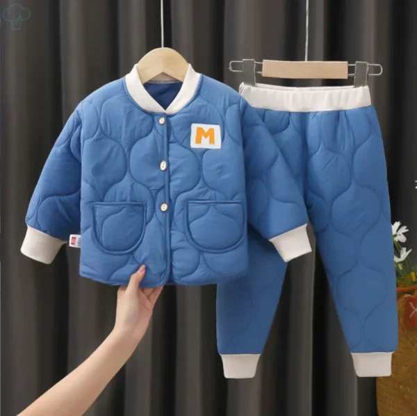 Winter Autumn Baby Boys Clothes Full Sleeve Solid Pants 2pcs/set Cotton Suits Children Clothing Tracksuits 4