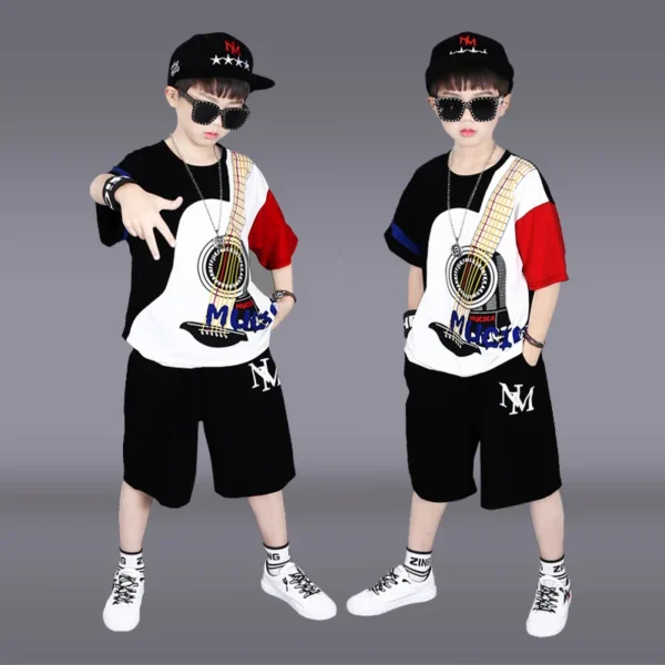 Children Boys Summer Clothes Outfits Cartoon Cotton T-shirt+Shorts Suit Tracksuit for Kids Clothing Two-Piece Set 6 8 10 12 Year 1