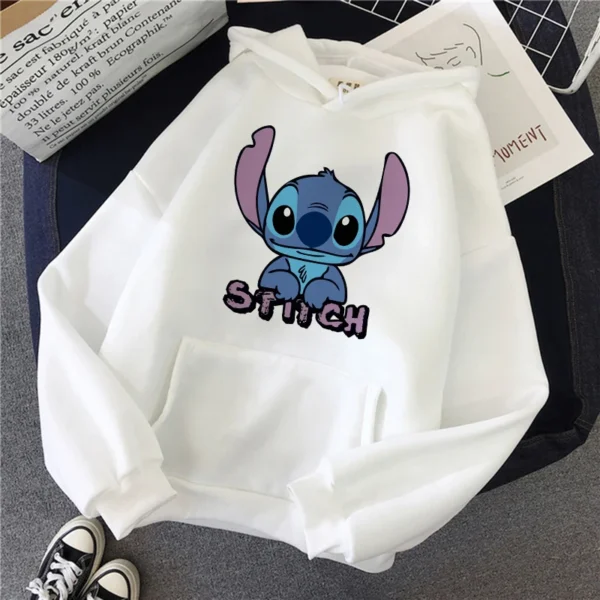 New Christmas Sweatshirt Lilo Stitch Disney Funny Cartoon Hoodies Women Harajuku Cute Stitch Anime Manga Streetwear Hoody Female 6