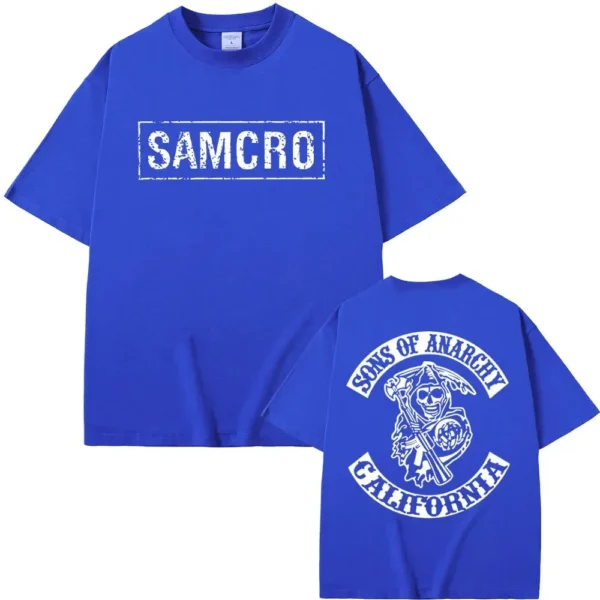 Sons of Anarchy SAMCRO Print T-shirt Men Women Trend Hip Hop Rock Oversized Short Sleeve Tee Summer Cotton T Shirts Clothes Tops 2