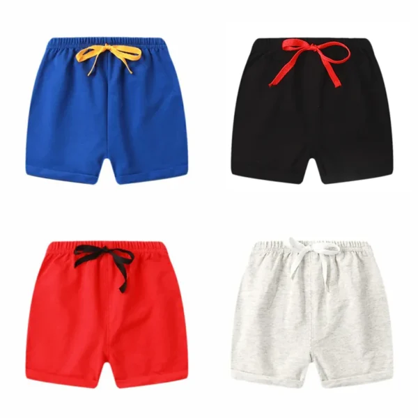 1 2 3 4 5 6 Years Boys Casual Shorts Infant Trousers 100% Cotton Solid Baby Short Pants Toddler Kids Sport Shorts Beach Shorts 2