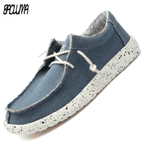 Summer Men's Canvas Shoes Denim Sneakers Men's Canvas Shoes Breathable Moccasins Vulcanized Shoes Men's Sneakers Shoes Plus Size 1