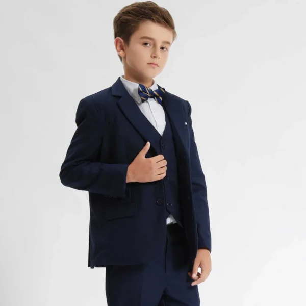 Boys Blazer Kids Wedding Formal Solid Jacket Gentleman Birthday Party Performance Suit Children Spring and Autumn Clothing Set 2