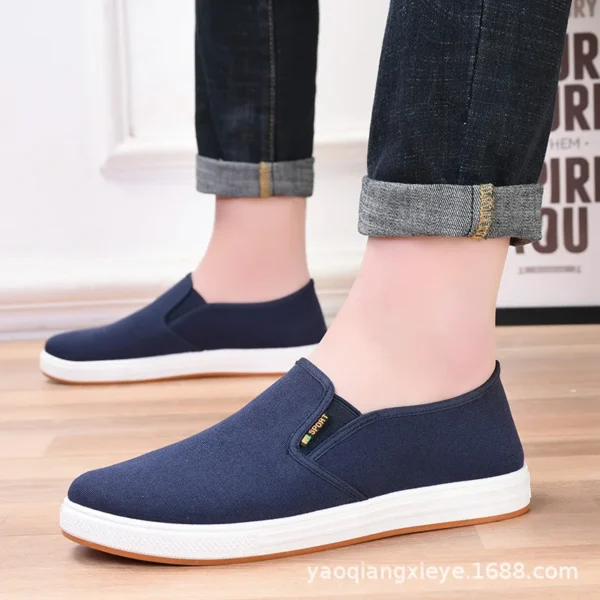 Men Canvas Shoe Casual Sneaker for MenLight Slip-on Vulcanized Comfortable Male Flats Loafers New Black Trainers Zapatos Hombre 2