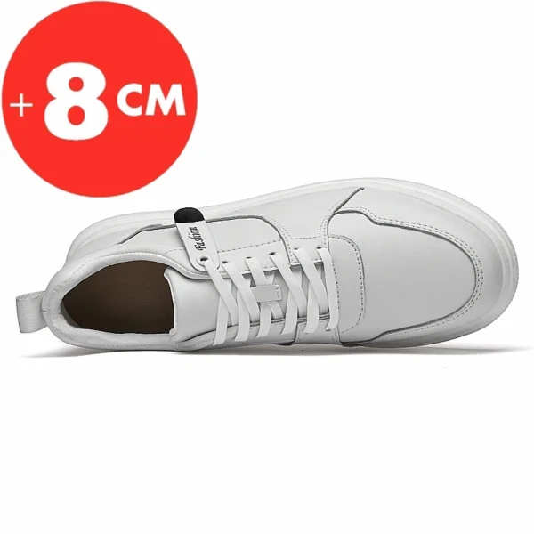 Men Sneakers Elevator Shoes Heightening Height Increase Insole 7-8CM High Heels Shoes Genuine Leather Sport Shoes 4