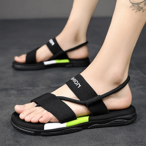 New Style Sandals For Men Men's Casual Slipper Beach Slip-on Wear-resistant Outdoor Sole Shoes Trendy All-match Male Footwear 6