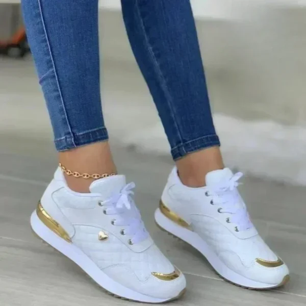 2024 Women's Mesh Sneakers Patchwork Lace Up Flat Shoes for Women Lightweight Female Shoes Classic Versatile Zapatillas De Mujer 1