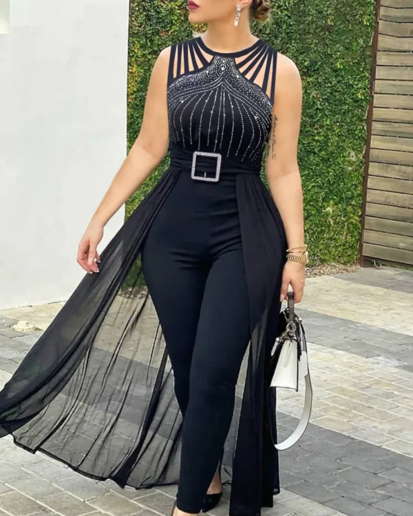 Summer Women Elegant Full Bodysuits Prom One Piece Bodysuit Night Club Outfit Overalls Jumpsuit Jumpsuits Female y2k Clothes 3