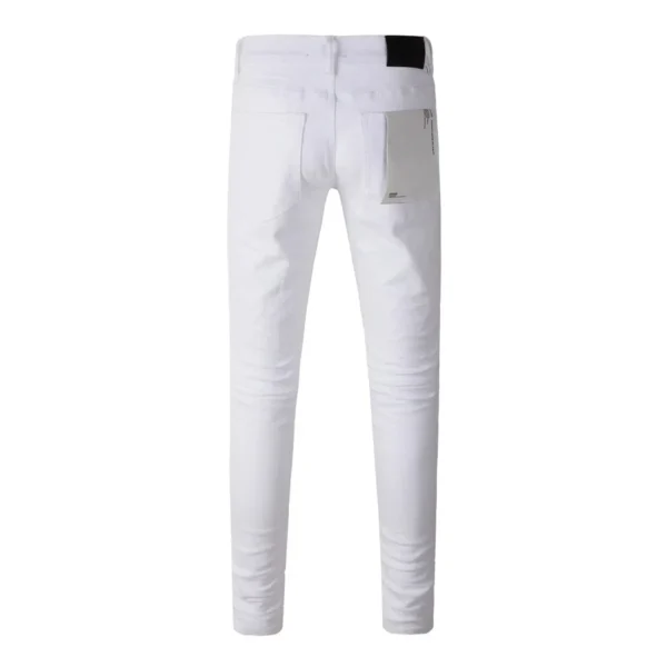 Top quality Purple ROCA Brand Jeans top Street white jeans Fashion top quality Repair Low Raise Skinny Denim pants 5