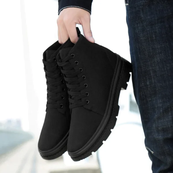 Elevator Shoes Men Boots Canvas Heightening Shoes For Man Hidden Heels Increase Insole 10CM 8CM 6CM Sports Casual Height Shoes 6