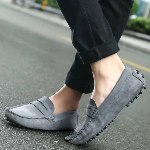 Men Casual Shoes Fashion Men Shoes Handmade Suede Genuine Leather Mens Loafers Moccasins Slip On Men's Flats Male Driving Shoes 4