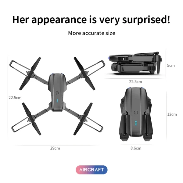 E99 Folding Aviation Drone 4k Professional Four Axis Aircraft Hd Camera Photography UAV Altitude Fixation Separate battery 4