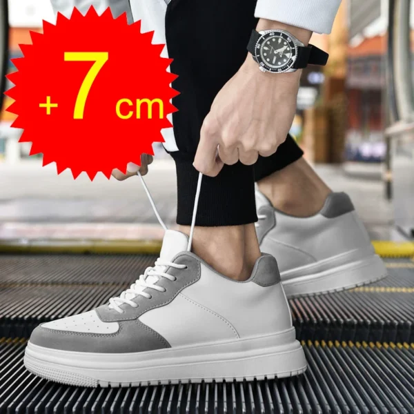 Men's Sneakers Elevator Shoes Invisible Inner Height Increasing 7CM Summer Tennis Men Sports Shoes Heighten Increased Shoes 3